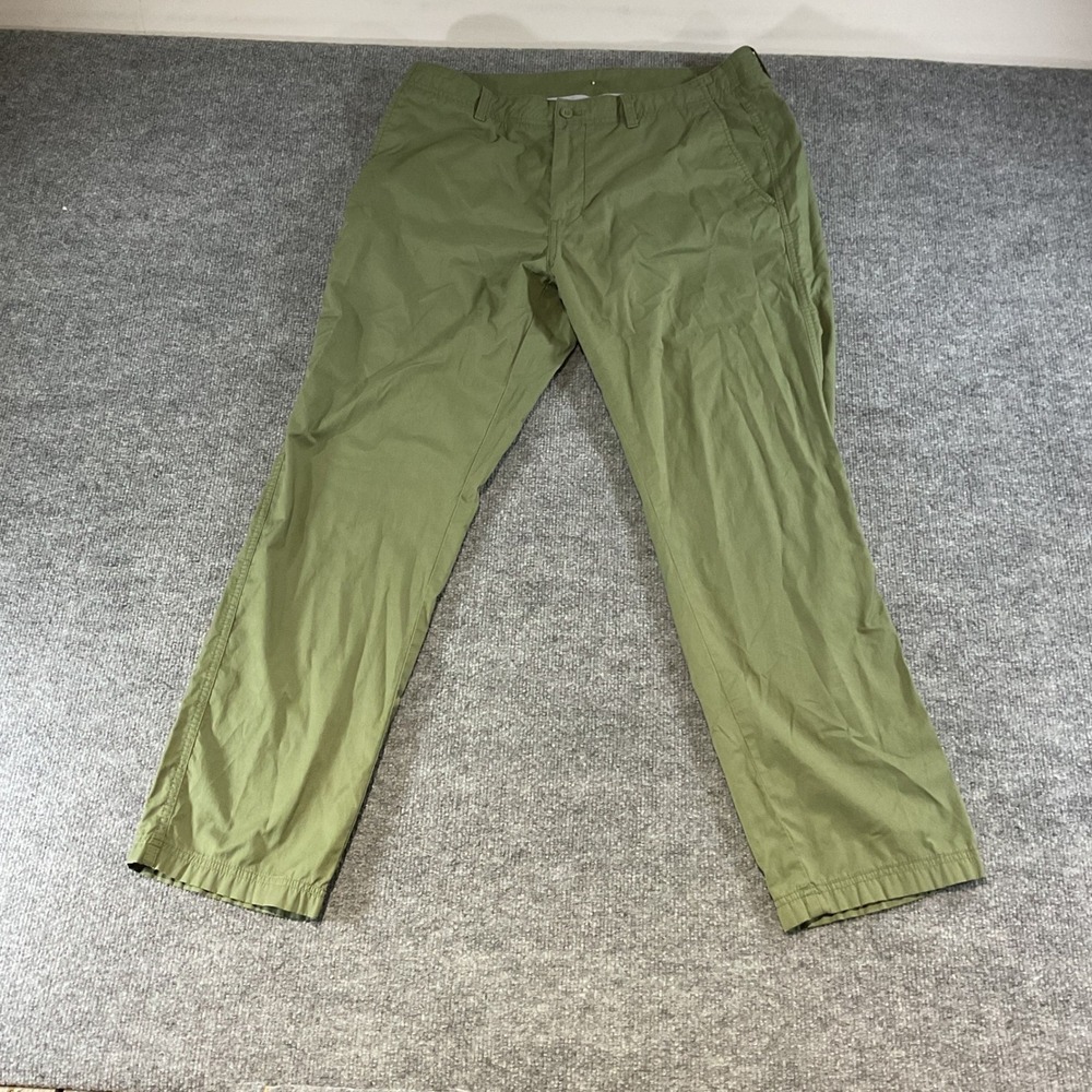Duck Head Mens Olive Green Chino Pants Straight Leg Performance 35x30 Casual